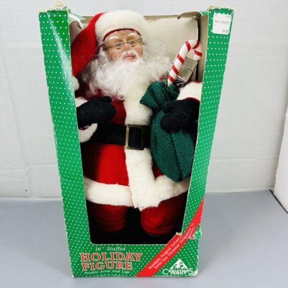 Holiday Creations 16" Stuffed Holiday Figure Santa Claus Posable Arms And Legs - Picture 10 of 14
